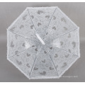 White Lace Umbrella With Heart Design For Ladies